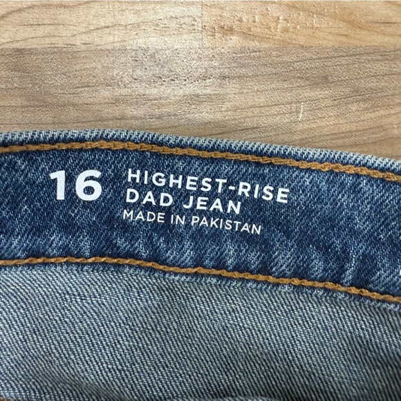 NWT ANA Highest Rise Dad Jeans Womens 16 Straight Leg Button Fly a.n.a - Picture 7 of 11